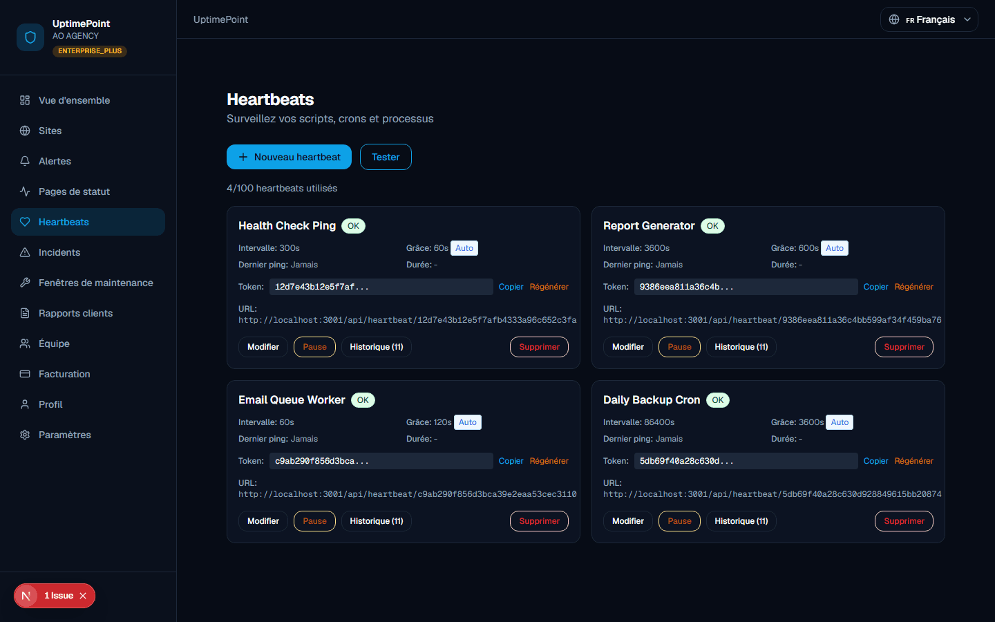 Cron & Heartbeat Monitoring